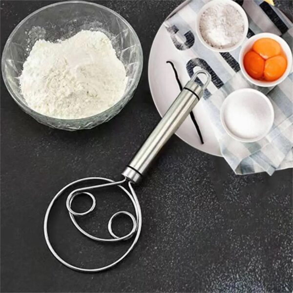 Manual Non Stick Steel Flour Cream Mixer Beater | Dough Whisk Mixer, Kitchen Baking Blender ToolÂ 