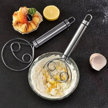 Manual Non Stick Steel Flour Cream Mixer Beater | Dough Whisk Mixer, Kitchen Baking Blender ToolÂ 