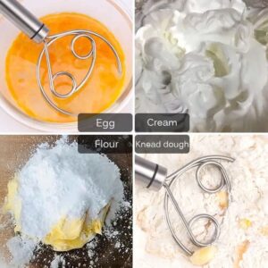 Manual Non Stick Steel Flour Cream Mixer Beater | Dough Whisk Mixer, Kitchen Baking Blender ToolÂ 