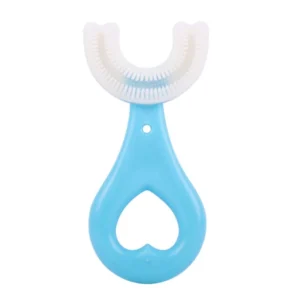 360Â° U-Shaped Baby Toothbrush | Soft Silicone Kids Oral Care & Teether Brush (Random Color)