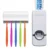 Tooth Paste Dispenser With 5 Brush Holder Wall Mounted Automatic Hands Free Toothpaste Dispenser