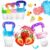 Baby Solid Baby Fruit Pacifier Fresh Fruit Feeder Infant Teething Toy Nibbler Teether Pacifier Safe Silicone Pacifier (random color)
