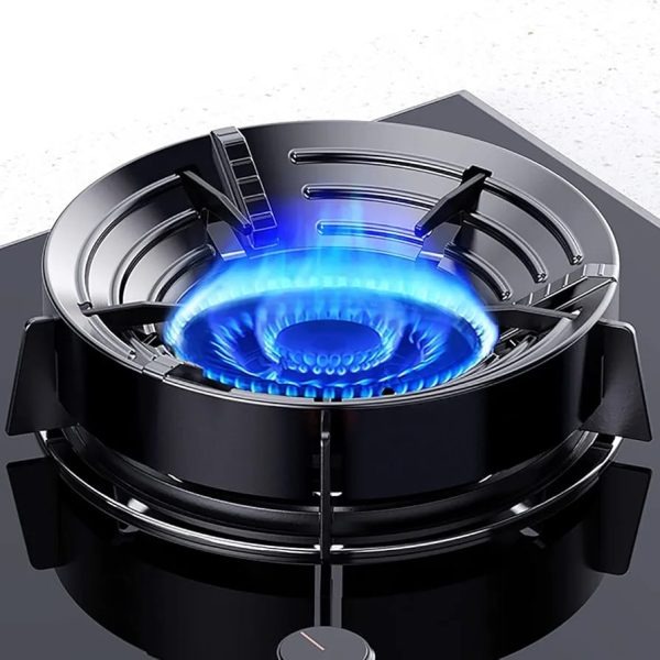 Gas Stove Burner Stand | Nonâ€‘Slip Bracket | 3D Windproof Hood | Universal Cast Iron Cook Top Parts