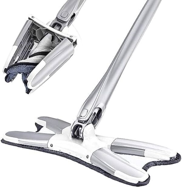 X Mop Manual Extrusion Hand-free Flat Squeeze Mop X-Type Microfiber Squeezing Twist Mop Household Cleaning Tool