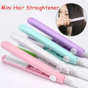 Mini Portable Hair Straightner / air smooth, silky, frizz-free and healthy.  (random color)