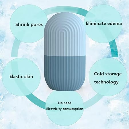 Reusable Facial Ice Roller for Face | Enhance Skin Glow Shrink &Tighten Pores (random color)