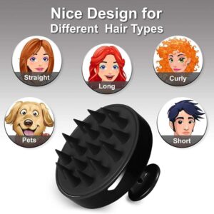 1 Piece Scalp Shampoo Massager Brush | Scalp Hair Scrubber With SoftÂ  Bristles For All Type Of Hairs ( Random Color )