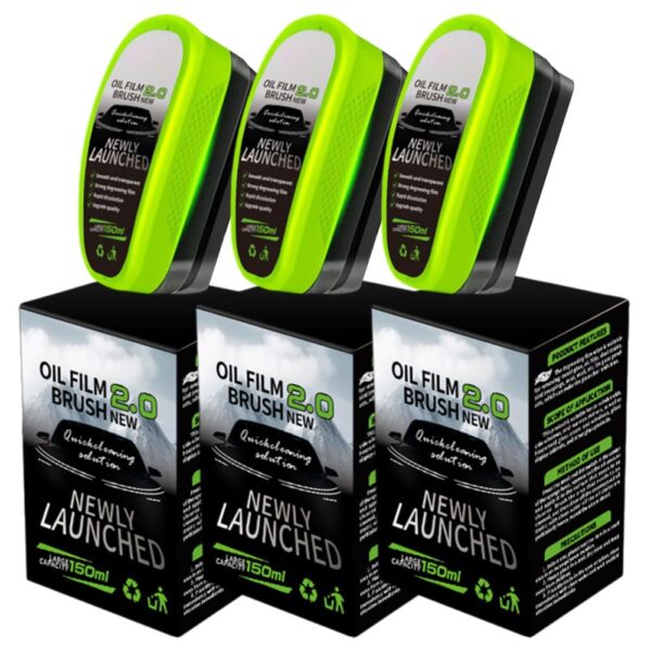 1Pc Oil Film Brush 2.0, Clear Vision Glass Cleaner, Clearview Shield Clear Vision Windshield Cleaner, Car Windows (With extra liquid)