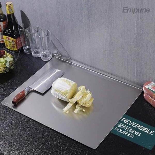 Stainless Steel Cutting Board! ðŸ”ªâœ¨   Durable, hygienic, and easy to cleanâ€”perfect for all your chopping needs. A must-have for any chef! - Size: 41x33Cm
