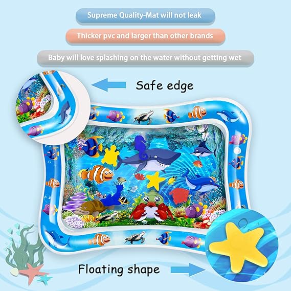 Sale Inflatable Leakproof Water Mat For Kids / Inflatable Tummy Time Mat - Random Color