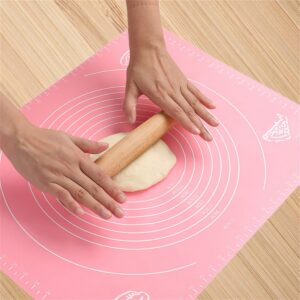 Silicone Baking Roti Mat With Measurements Heat Resistant | Non Stick Flour Rolling Mat | Baking Kneading Dough Pad (Random Color)