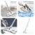 X Mop Manual Extrusion Hand-free Flat Squeeze Mop X-Type Microfiber Squeezing Twist Mop Household Cleaning Tool