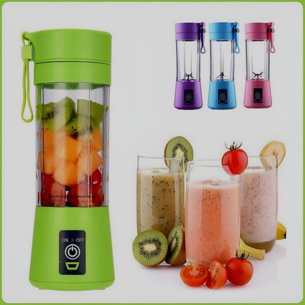 Portable Mini 6 blade Juicer blender | Outdoor Juicing Cup (380ml) - Rechargeable (random Color)