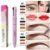 4 in 1 Waterproof Makeup Pen Eyebrow Pencil Long Lasting Easy Lip Color Liner Highlight Lying Silkworm Eyeliner Pen Makeup Tools (Random Color)