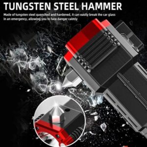 High-power Led Torch Light Rechargeable Flashlight And Multifunctional Tactical Hammer & Power Bank To Charge the Phone With Box (random Color)