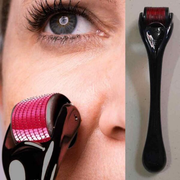 Pack of 2 Derma Roller Facial & Hair Therapy Microneedle Hair Regrowth Beard Growth Anti Hair Loss Treatment Thinning