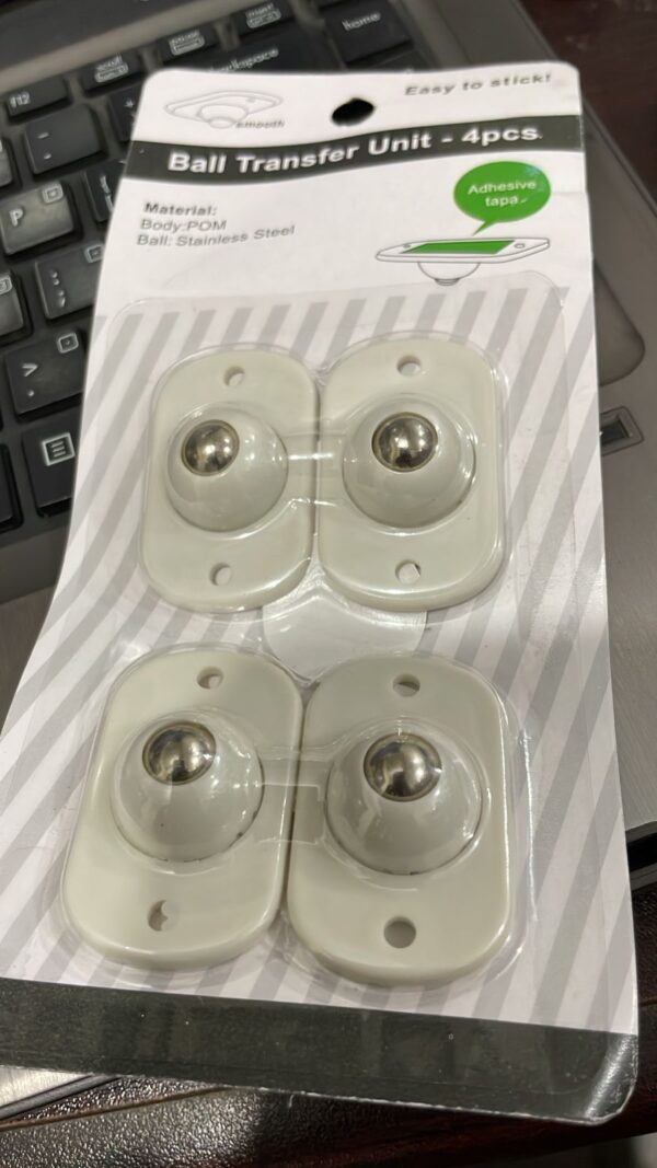 Quality Furniture Moving Wheel -  [4 Pcs] | Stainless Steel Mini Swivel Wheels With 360 Degree Rotation For Bins Storage Box