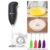 Electric Egg Beater Milk Drink Coffee Whisk Mixer Foamer Mini Handle Stirrer Practical Cooking Tool Kitchen Cell Operated (Mix/Random Color)