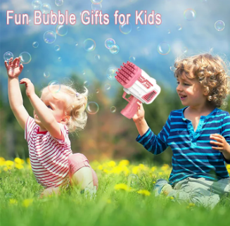 Bubble Bazooka Pro: Electric 2-in-1 Rocket Bubble Gun â€” Fast Bubbles for Parties, Beach & Backyard Fun