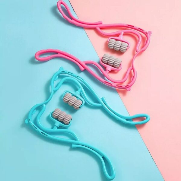 6 Wheel Pressure Point Neck Massager Relieve Neck, Back And Shoulder Pain (Random Color)